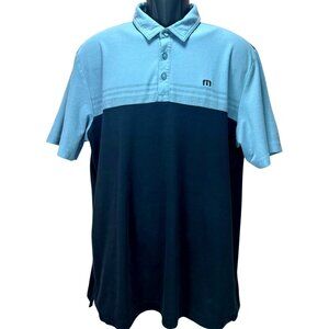 Travis Mathew Mens Blue Pima Cotton Blend Polo Shirt XL